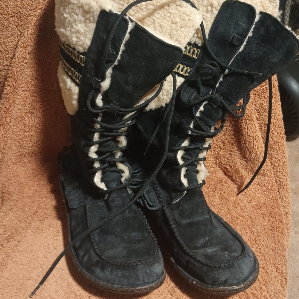 UGG Black Suede Women's Boots
